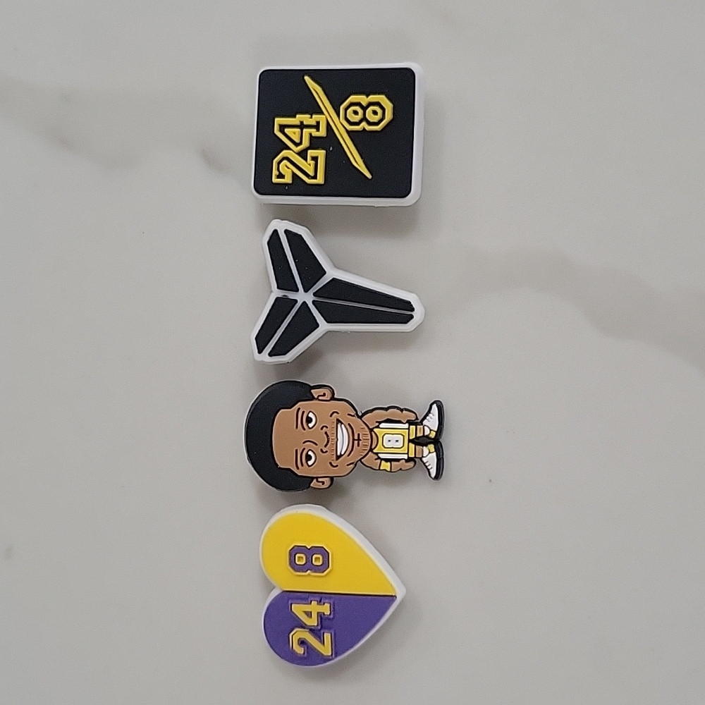 4pcs Kobe Bryant Croc Shoe Charms